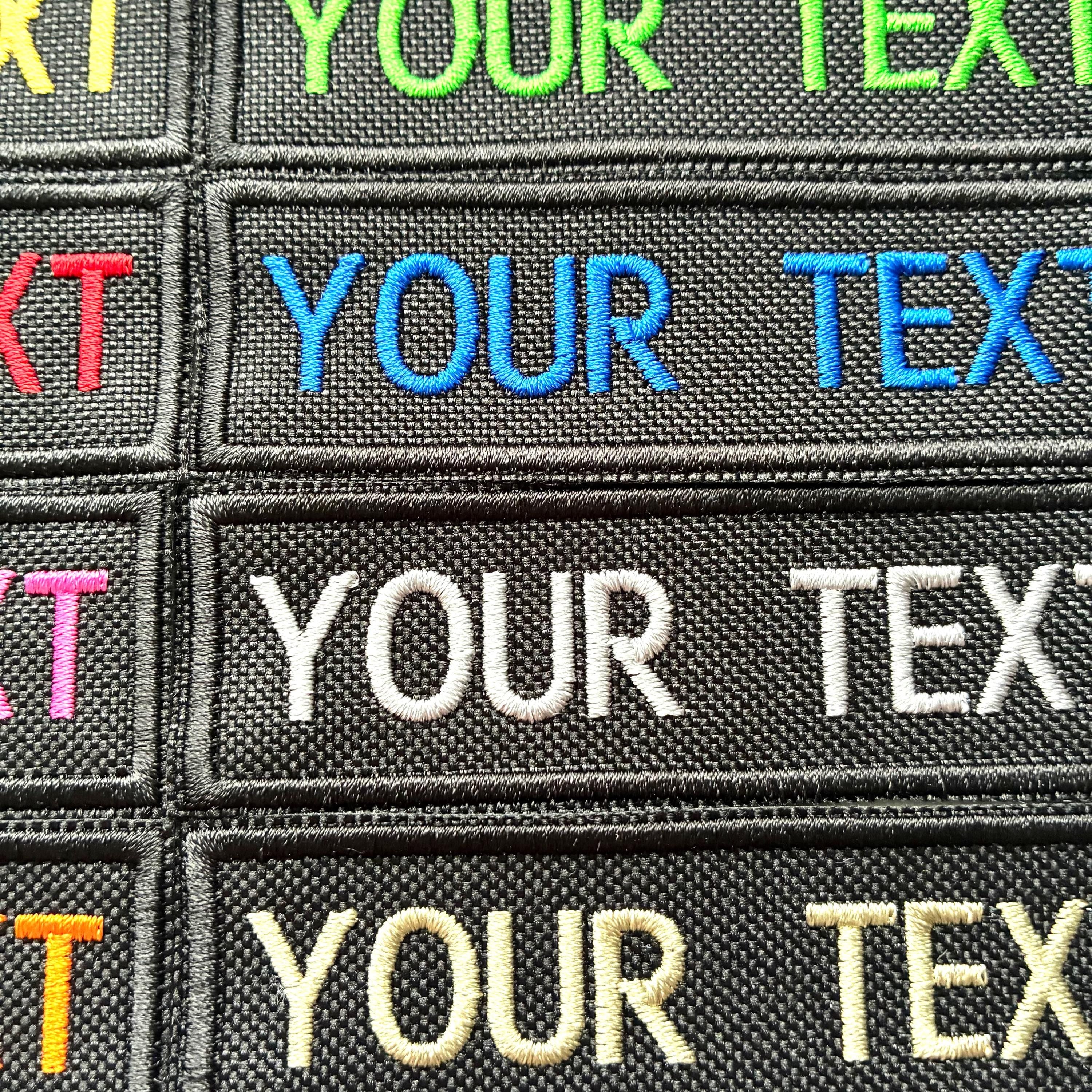 Personalised Embroidered Patches Sew/Iron/VELCRO® Custom Text Molle Morale Badges