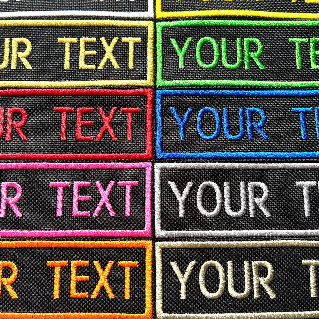 Personalised Embroidered Patches Sew/Iron/VELCRO® Custom Text Molle Morale Badges
