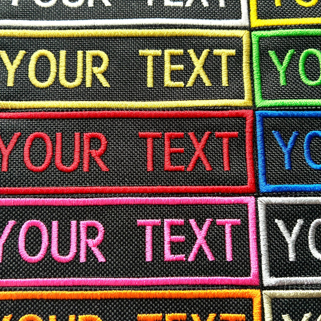Personalised Embroidered Patches Sew/Iron/VELCRO® Custom Text Molle Morale Badges