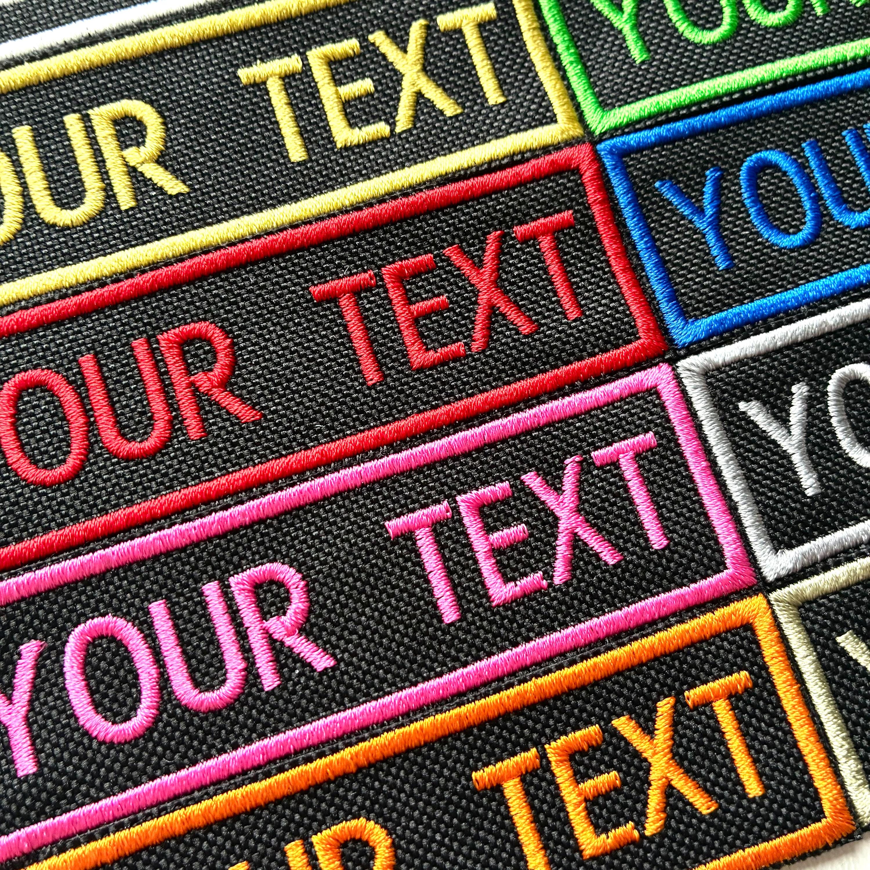 Personalised Embroidered Patches Sew/Iron/VELCRO® Custom Text Molle Morale Badges