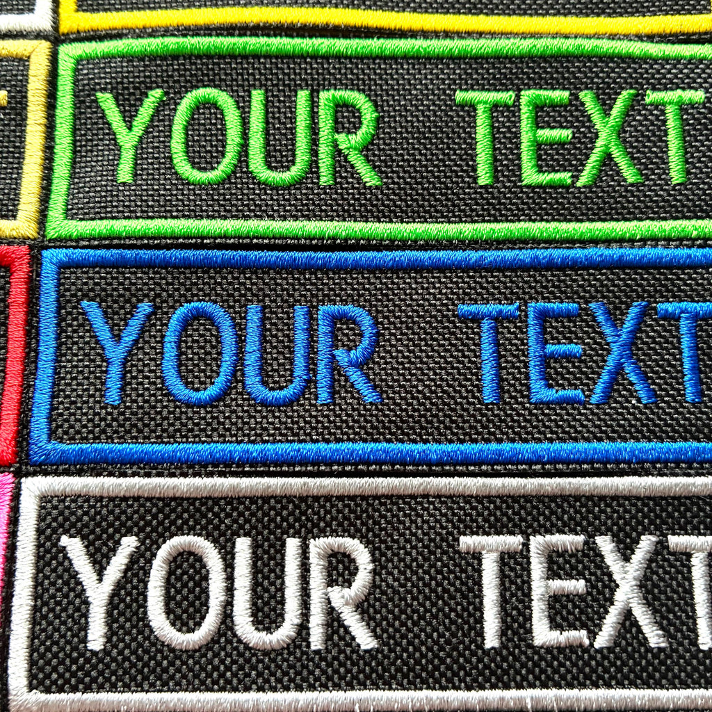 Personalised Embroidered Patches Sew/Iron/VELCRO® Custom Text Molle Morale Badges