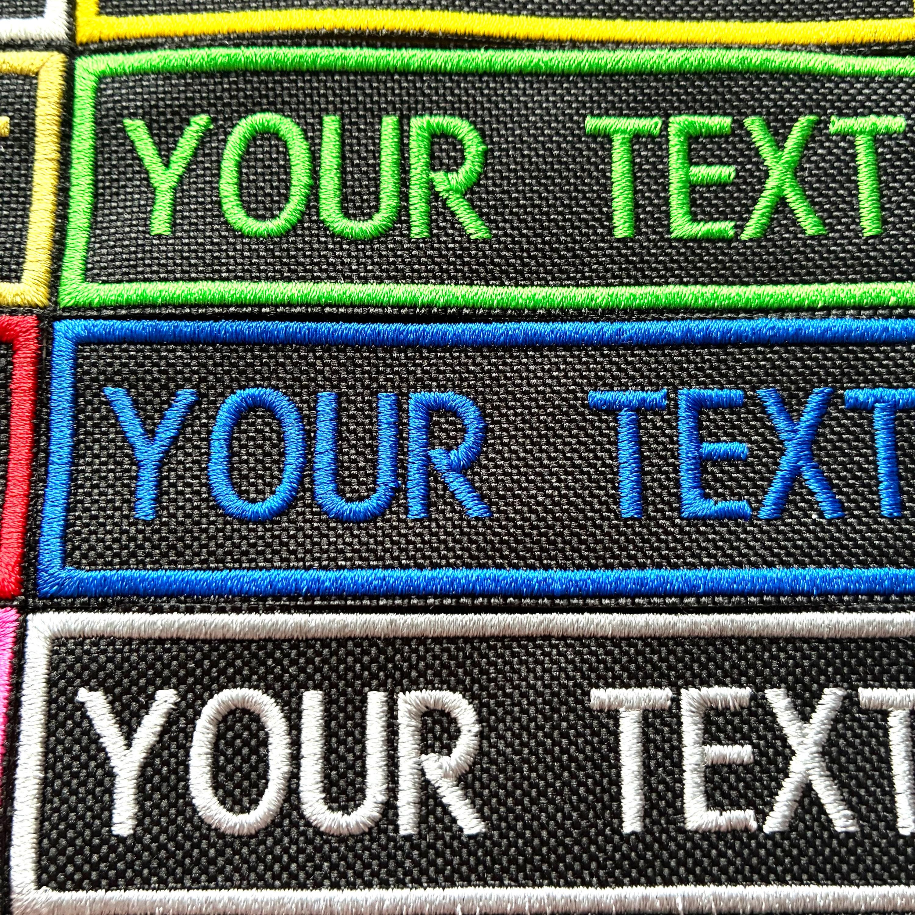 Personalised Embroidered Patches Sew/Iron/VELCRO® Custom Text Molle Morale Badges