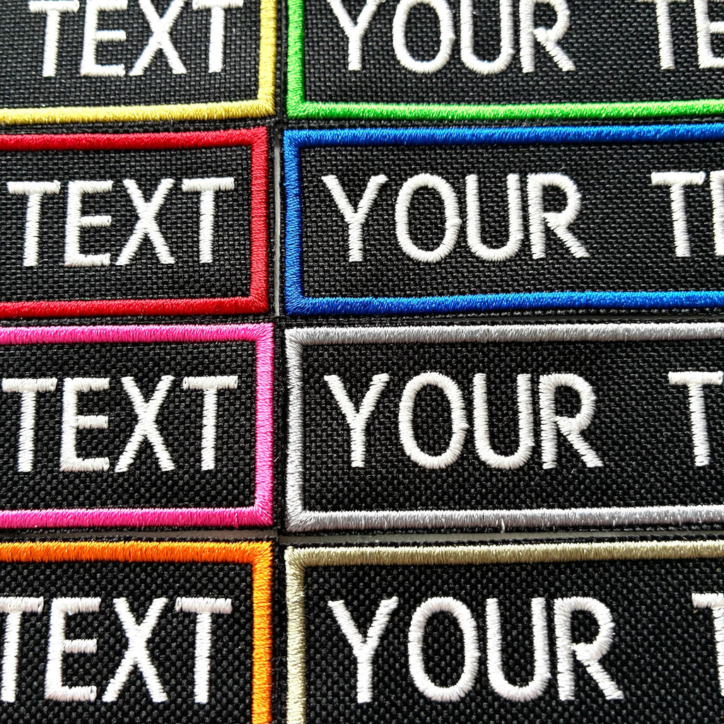 Personalised Embroidered Patches Sew/Iron/VELCRO® Custom Text Molle Morale Badges