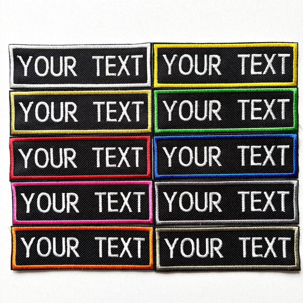 Personalised Embroidered Patches Sew/Iron/VELCRO® Custom Text Molle Morale Badges