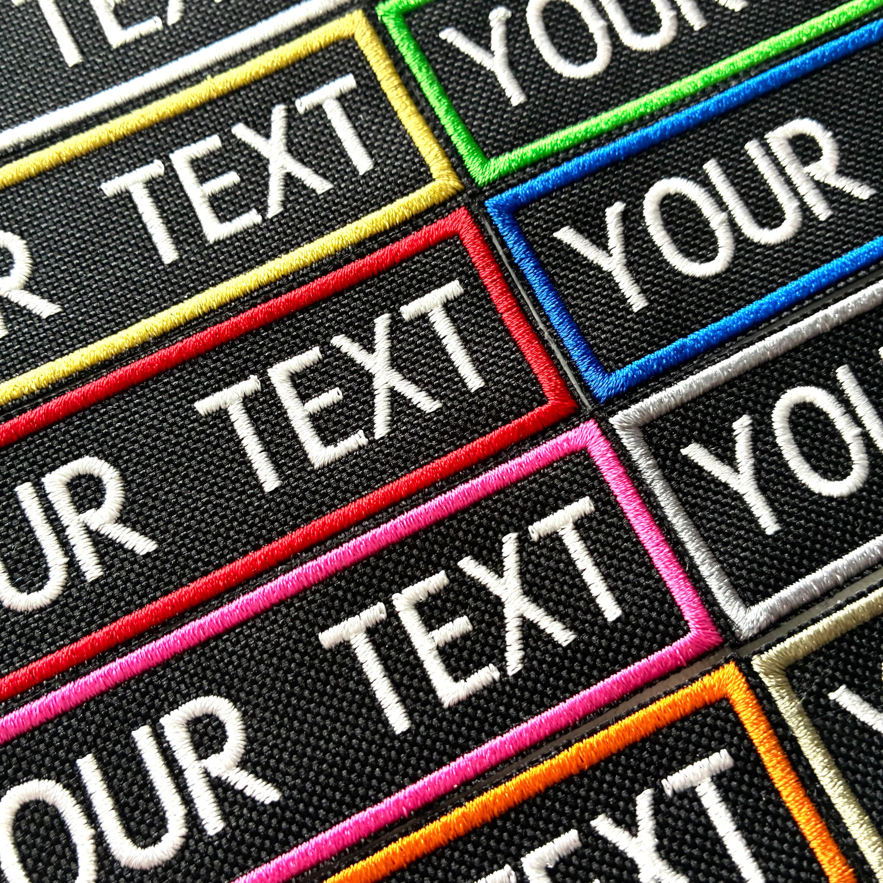 Personalised Embroidered Patches Sew/Iron/VELCRO® Custom Text Molle Morale Badges