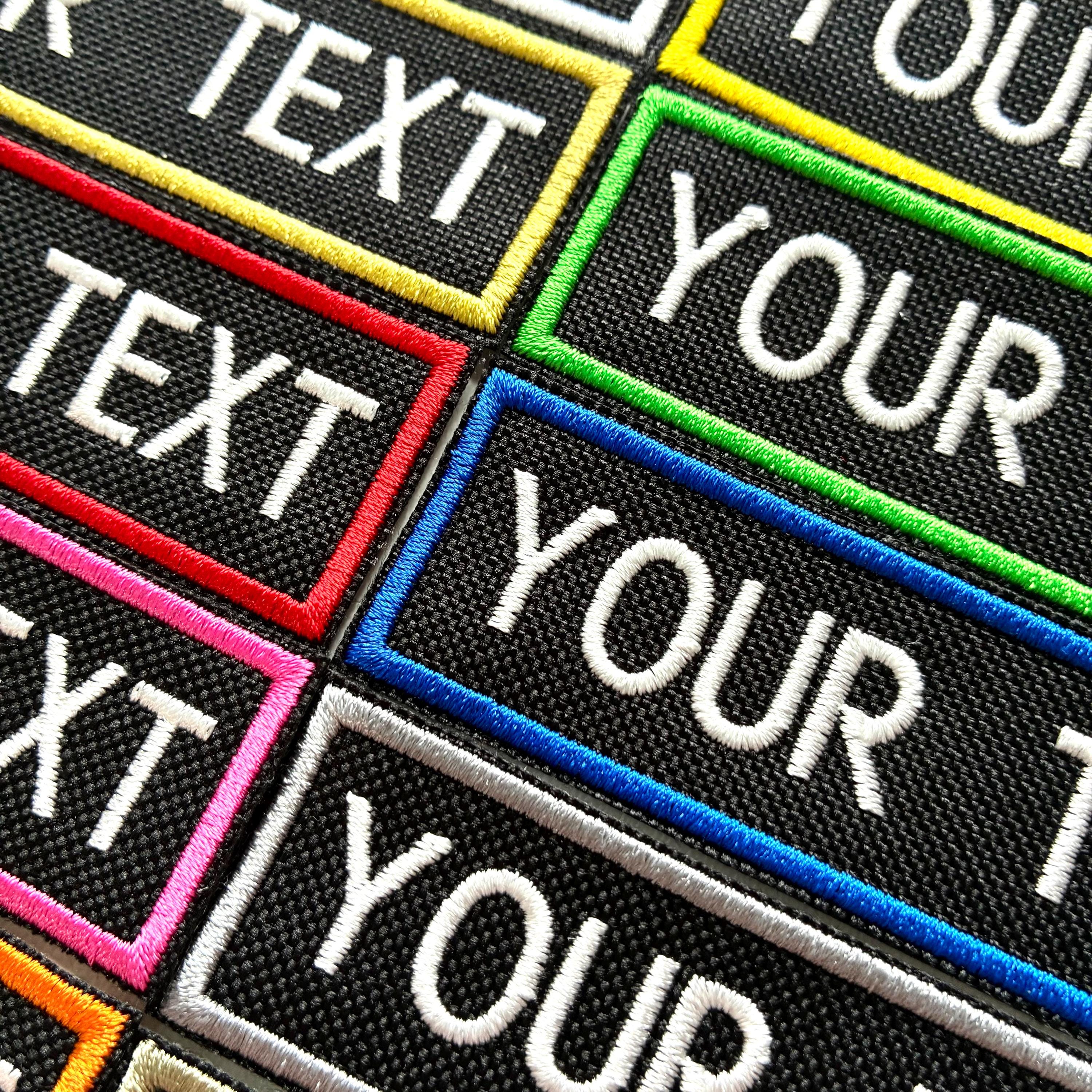 Personalised Embroidered Patches Sew/Iron/VELCRO® Custom Text Molle Morale Badges
