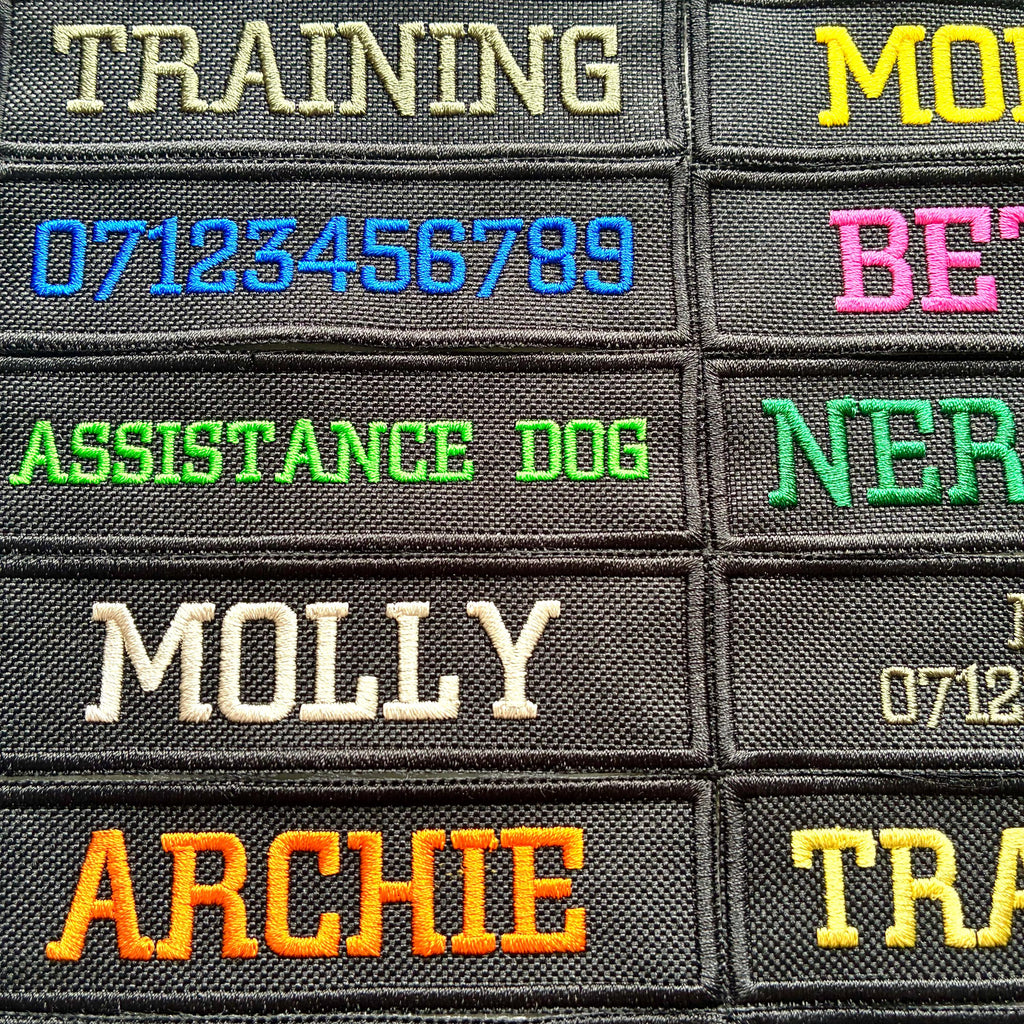 VELCRO® Patch To Fit Julius K9 Dog Harness Personalised Embroidered Custom Text Badge