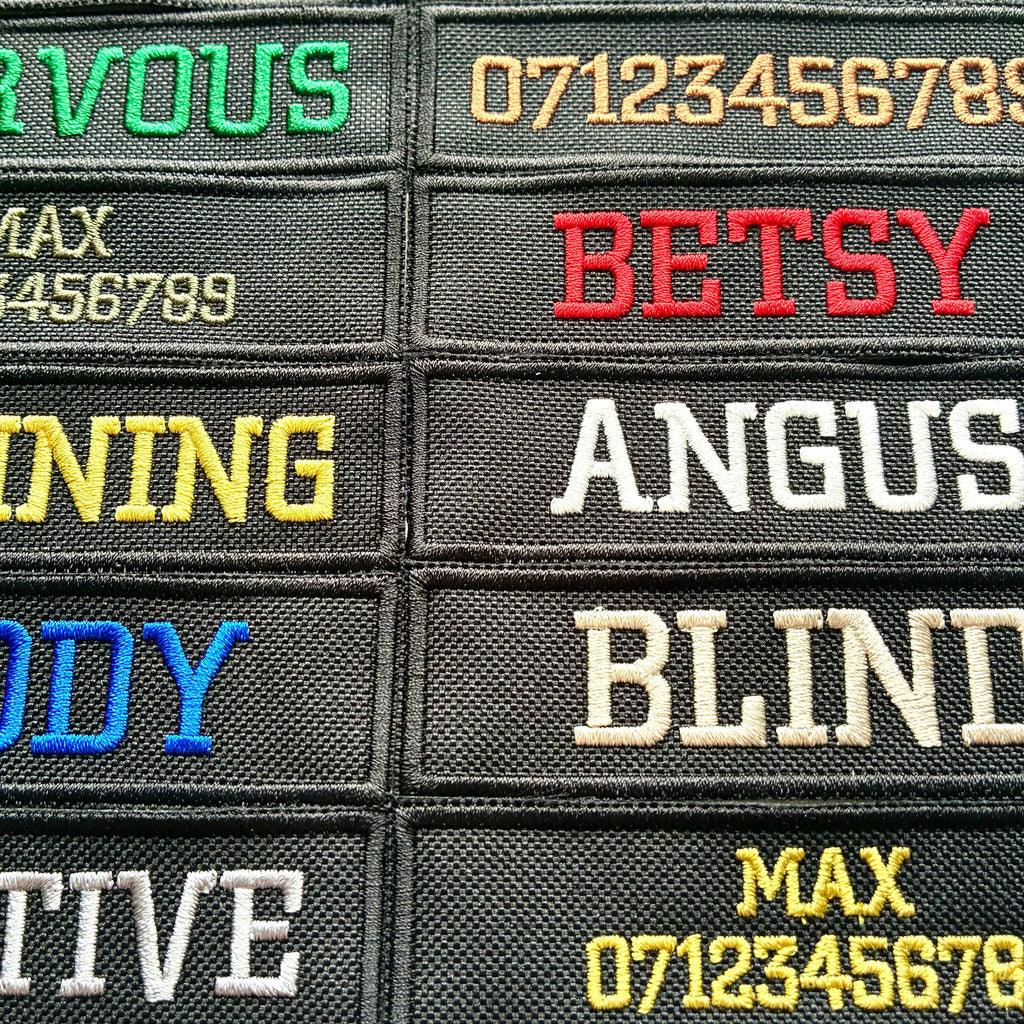 VELCRO® Patch To Fit Julius K9 Dog Harness Personalised Embroidered Custom Text Badge
