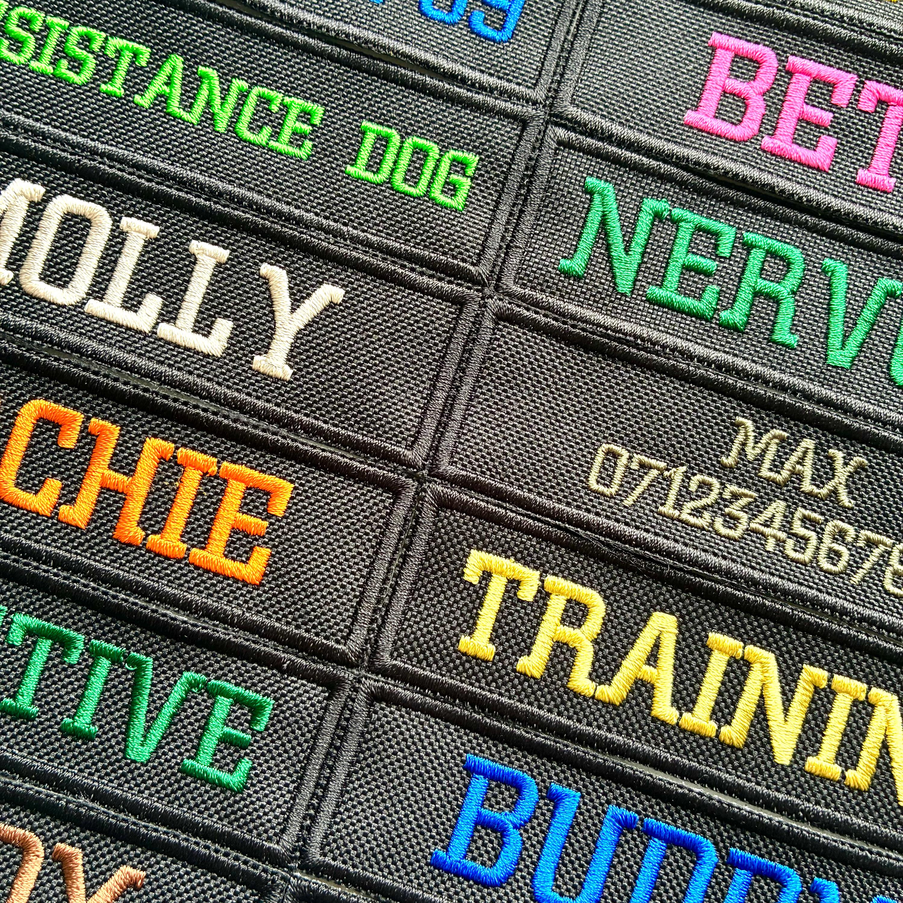 VELCRO® Patch To Fit Julius K9 Dog Harness Personalised Embroidered Custom Text Badge