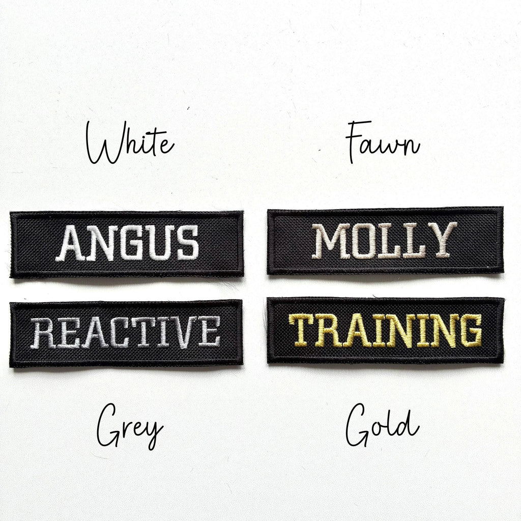 VELCRO® Patch To Fit Julius K9 Dog Harness Personalised Embroidered Custom Text Badge