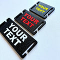 Personalised Text Molle Tag - Custom Plastic Badge Patch for Tactical Backpack Webbing Straps