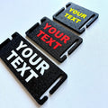 Personalised Text Molle Tag - Custom Plastic Badge Patch for Tactical Backpack Webbing Straps