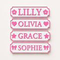 Personalised Name Pink Door Sign – Custom Girls Bedroom Decoration Plate Plaque