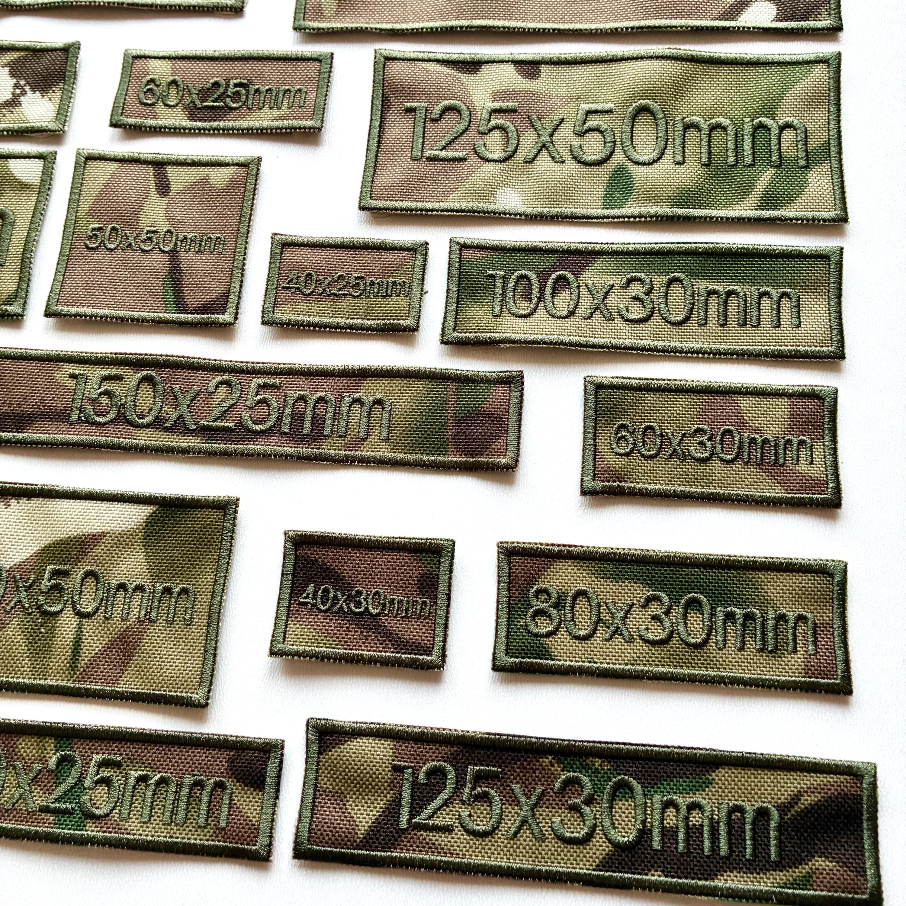 Personalised Embroidered Camo Patches Sew/Iron/VELCRO® Custom Text Molle Morale Badges