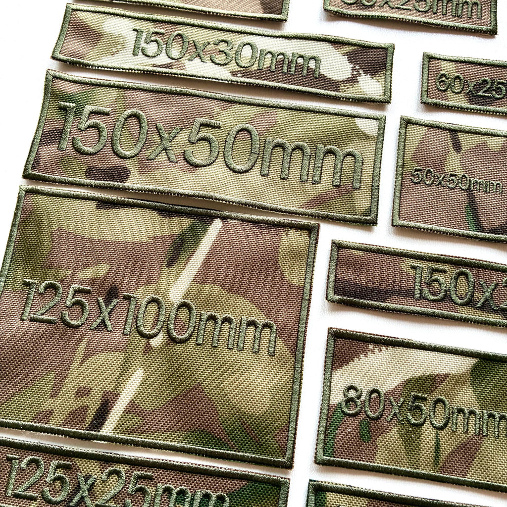 Personalised Embroidered Camo Patches Sew/Iron/VELCRO® Custom Text Molle Morale Badges