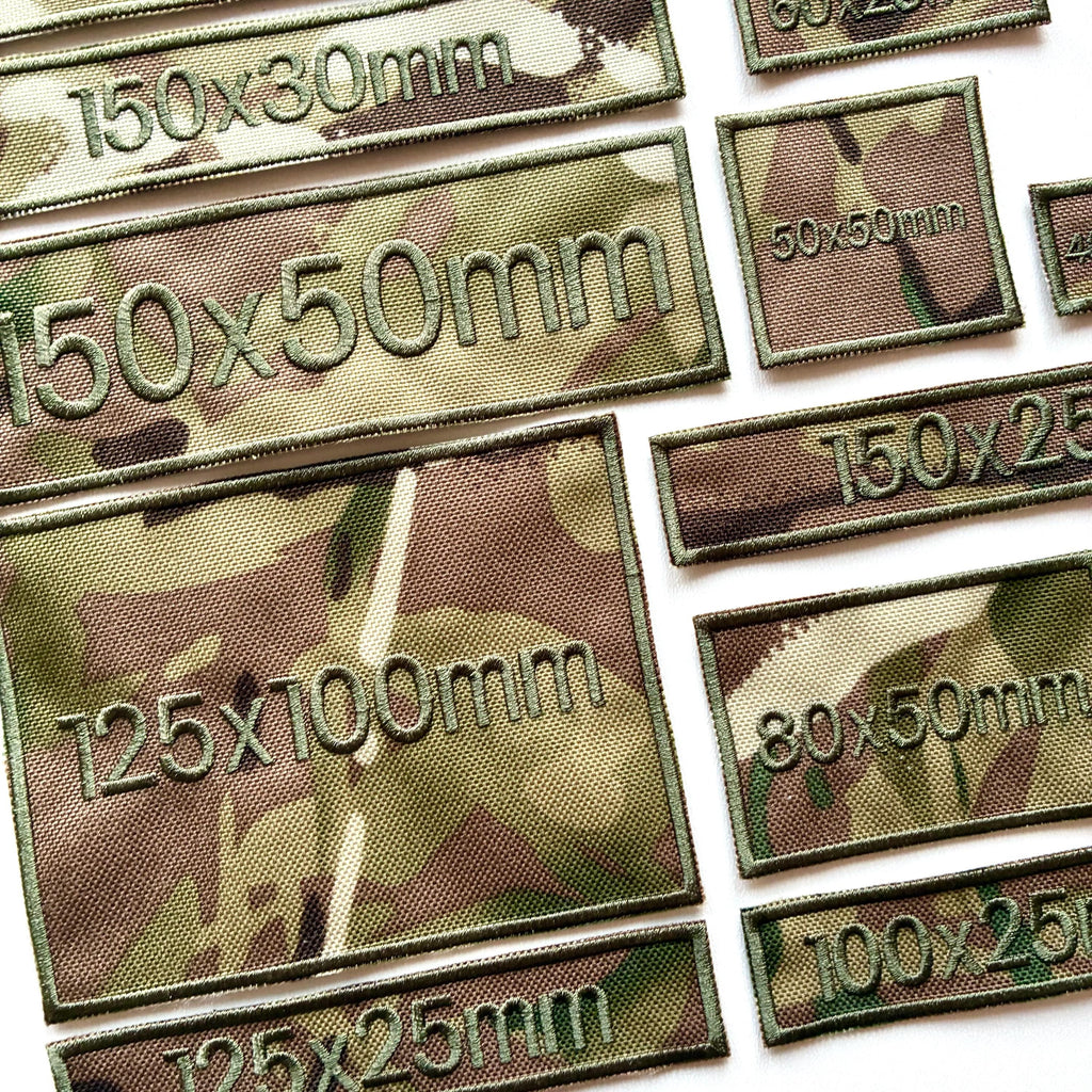 Personalised Embroidered Camo Patches Sew/Iron/VELCRO® Custom Text Molle Morale Badges