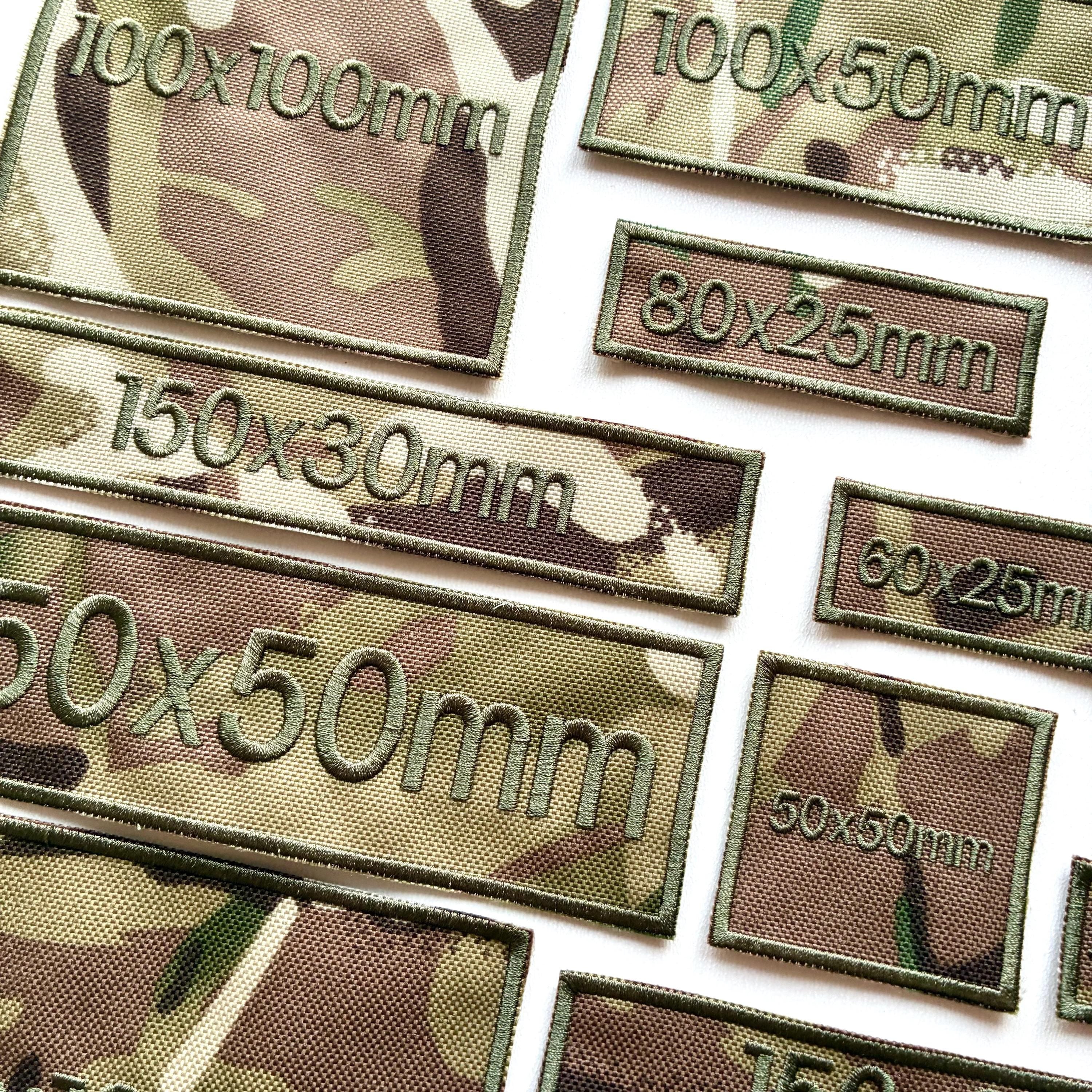 Personalised Embroidered Camo Patches Sew/Iron/VELCRO® Custom Text Molle Morale Badges