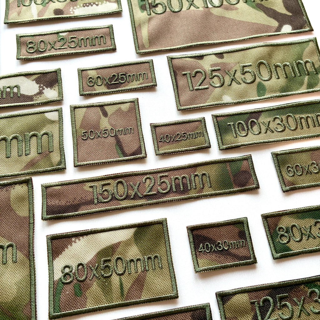Personalised Embroidered Camo Patches Sew/Iron/VELCRO® Custom Text Molle Morale Badges