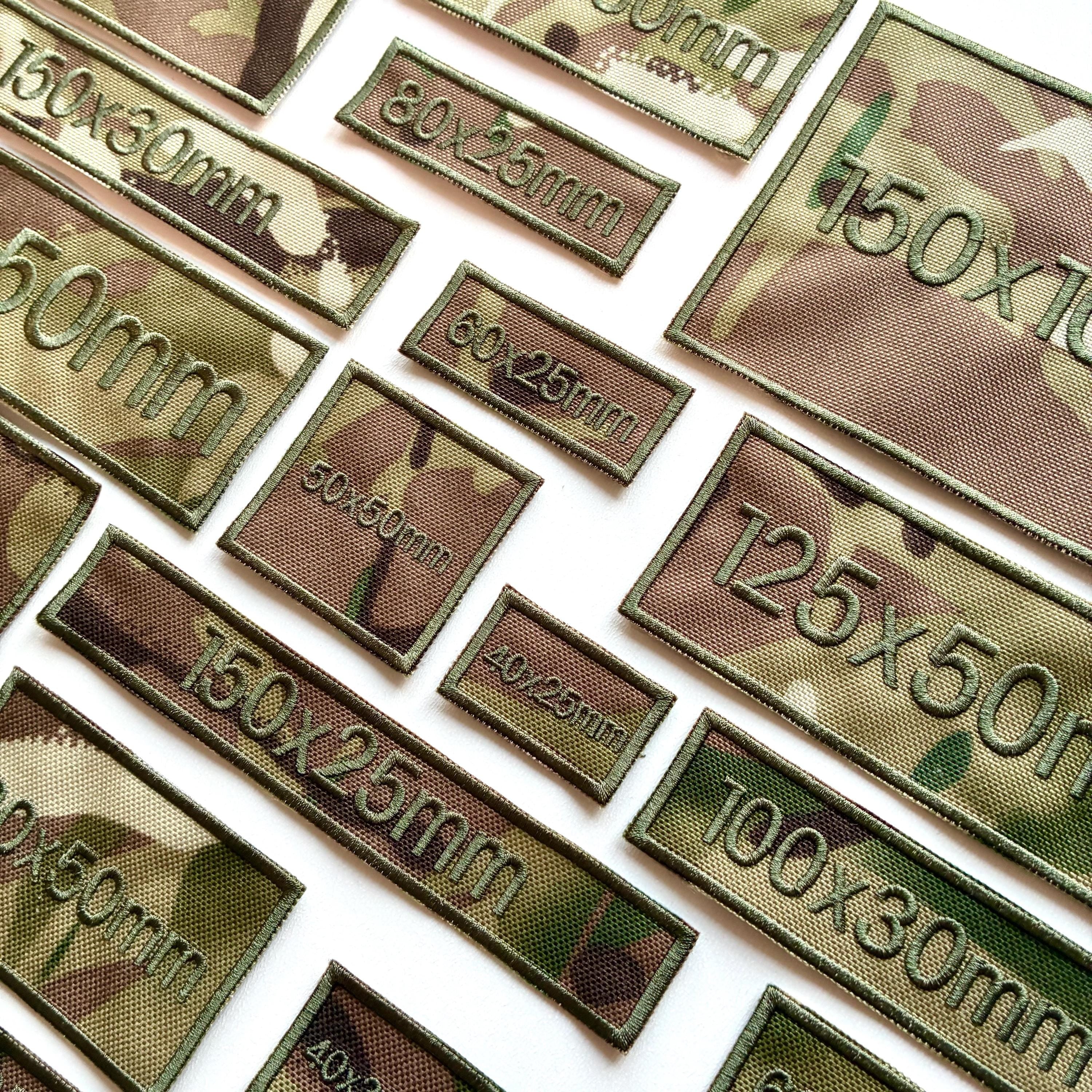 Personalised Embroidered Camo Patches Sew/Iron/VELCRO® Custom Text Molle Morale Badges