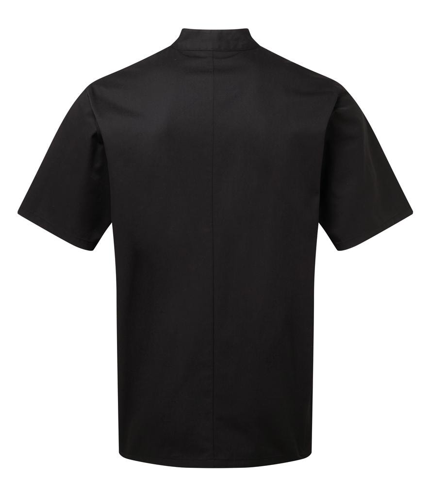 Embroidered Personalised Text Chef's Short Sleeve Jacket Custom Business Kitchen Uniform