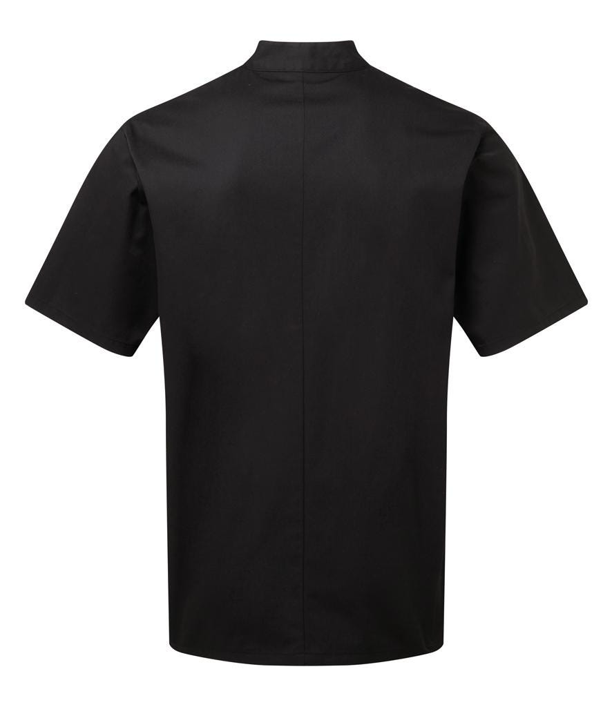 Embroidered Personalised Text Chef's Short Sleeve Jacket Custom Business Kitchen Uniform