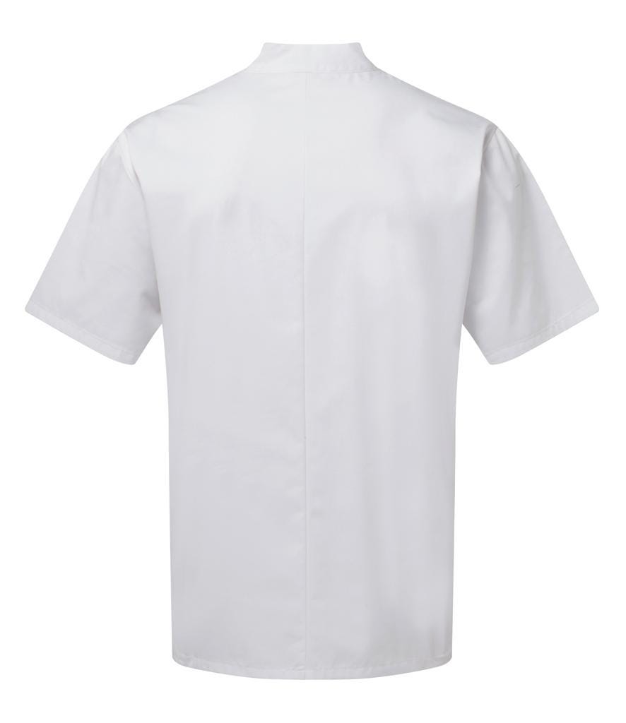 Embroidered Personalised Text Chef's Short Sleeve Jacket Custom Business Kitchen Uniform