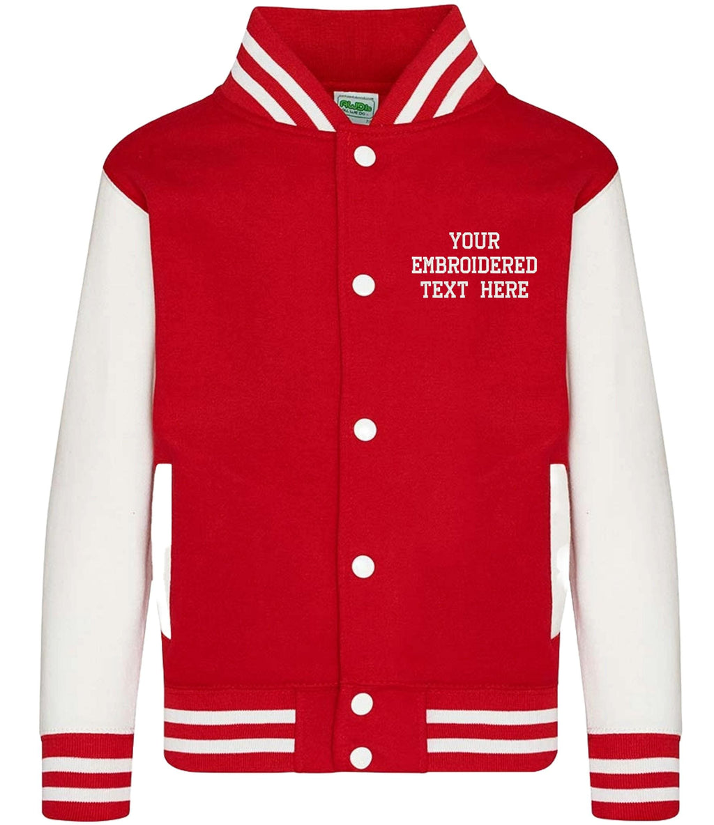 Embroidered Personalised Text Adults Varsity Jacket Custom Name Letterman College Baseball
