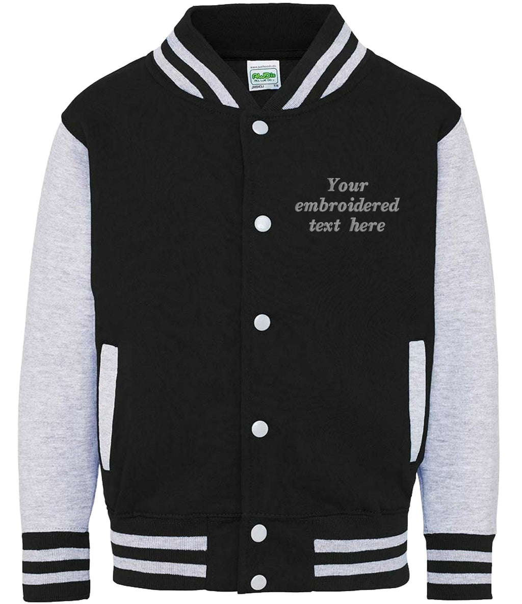 Embroidered Personalised Text Adults Varsity Jacket Custom Name Letterman College Baseball