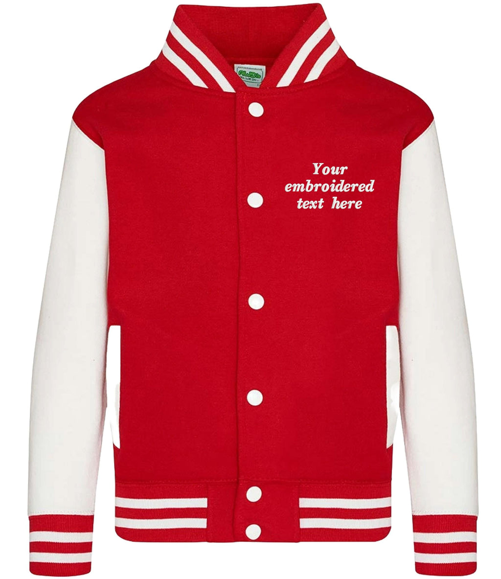 Embroidered Personalised Text Adults Varsity Jacket Custom Name Letterman College Baseball