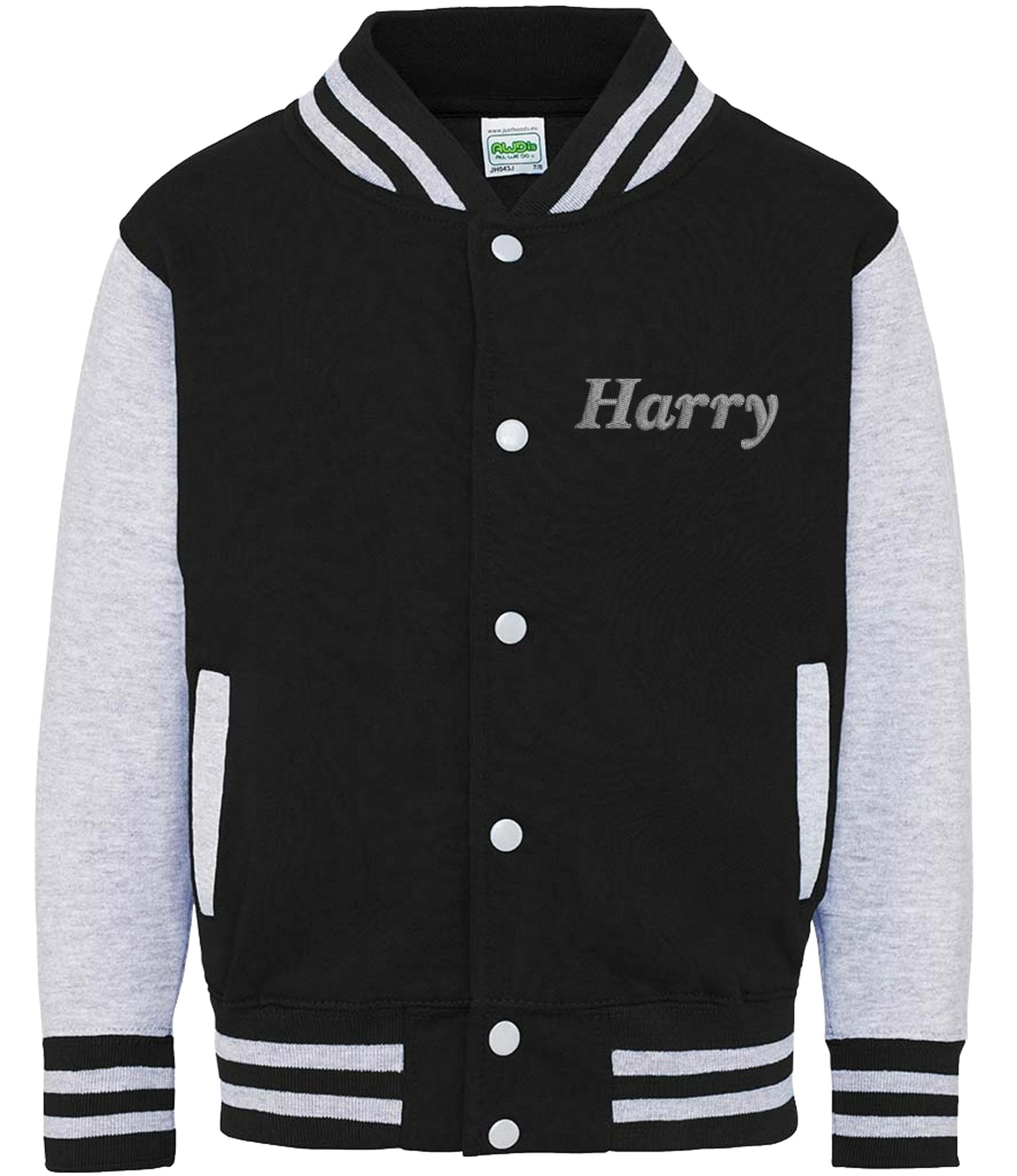 Embroidered Personalised Name Adults Varsity Jacket Custom Text Letterman College Baseball