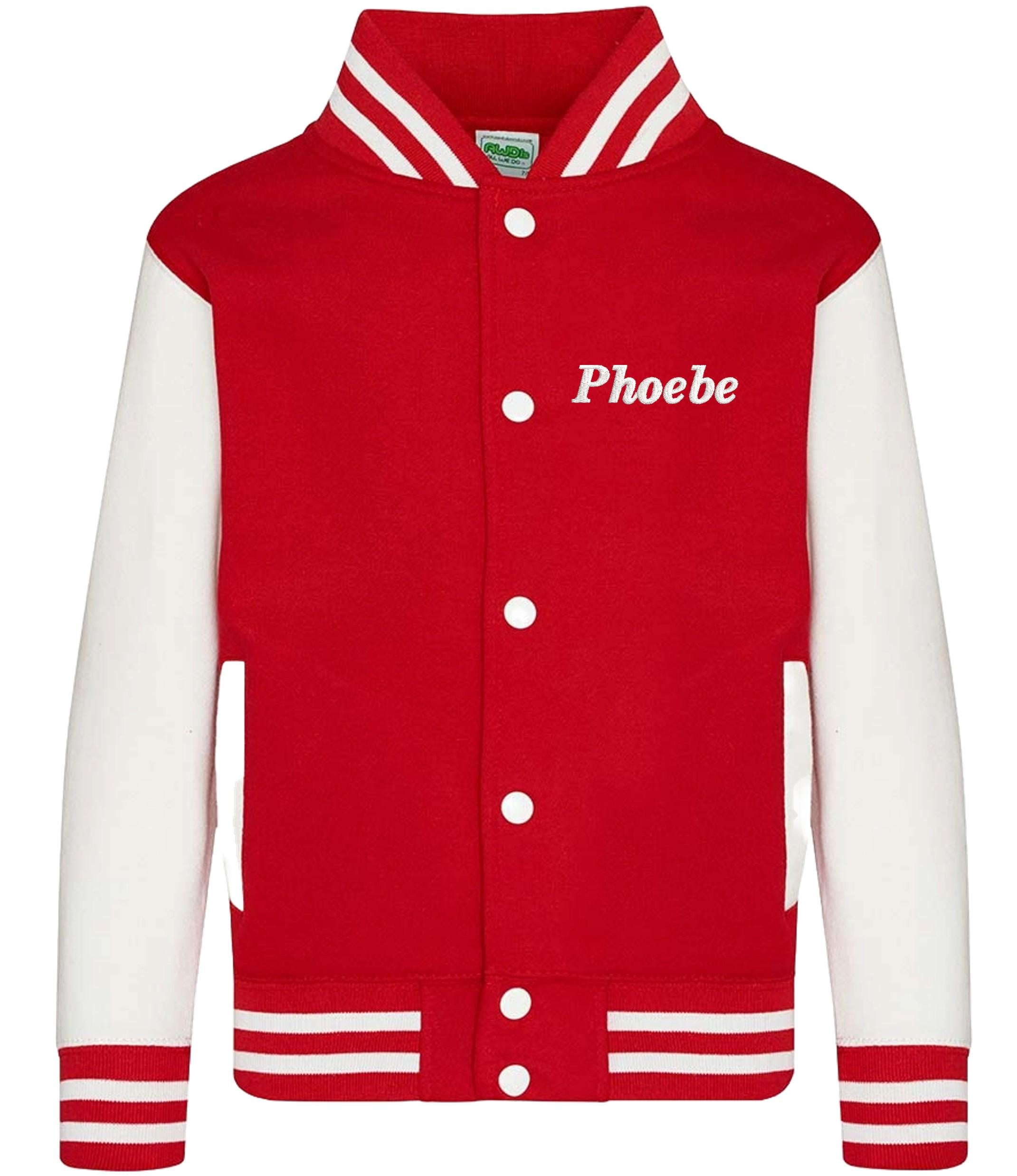 Embroidered Personalised Name Adults Varsity Jacket Custom Text Letterman College Baseball