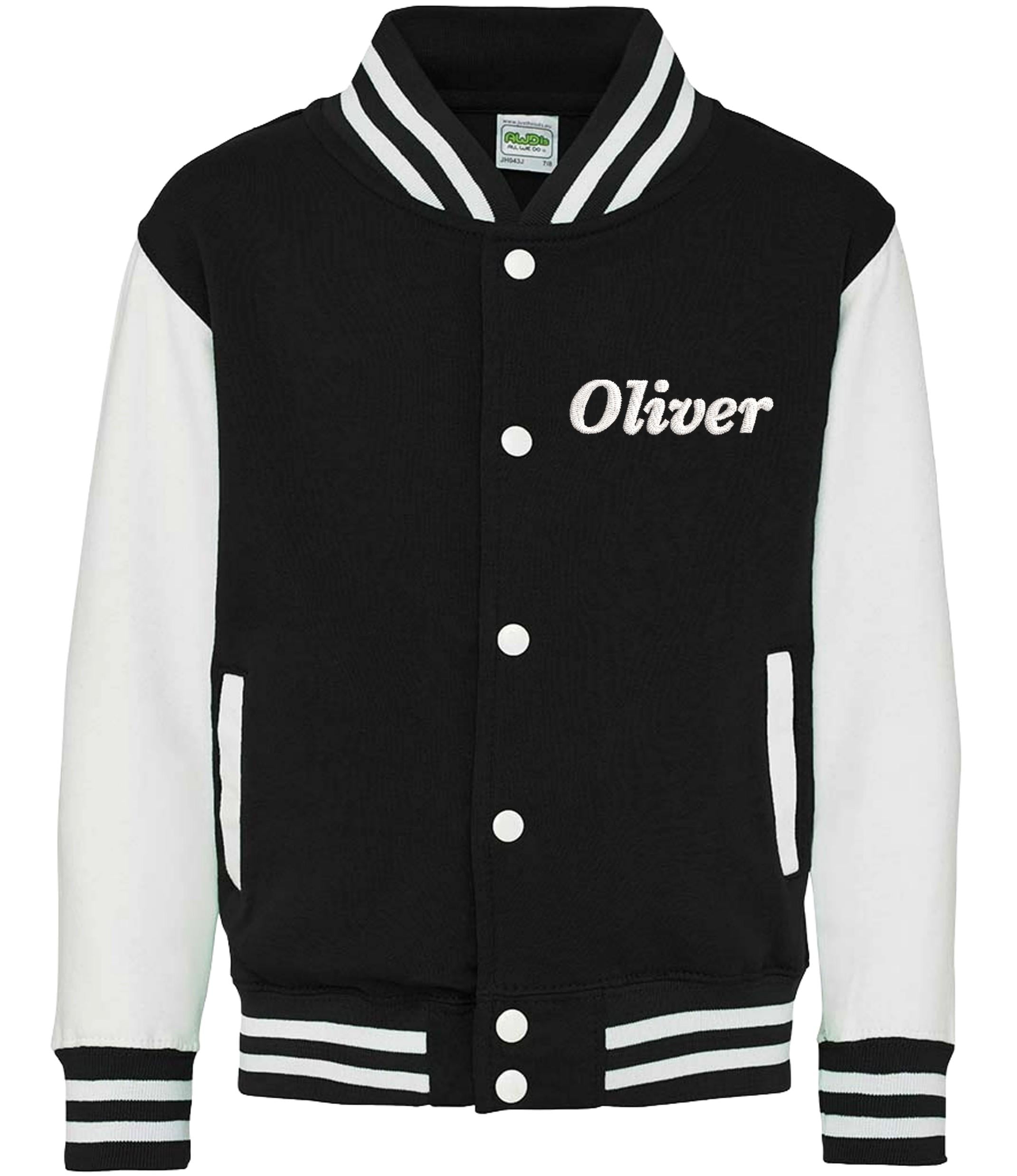 Embroidered Personalised Name Adults Varsity Jacket Custom Text Letterman College Baseball
