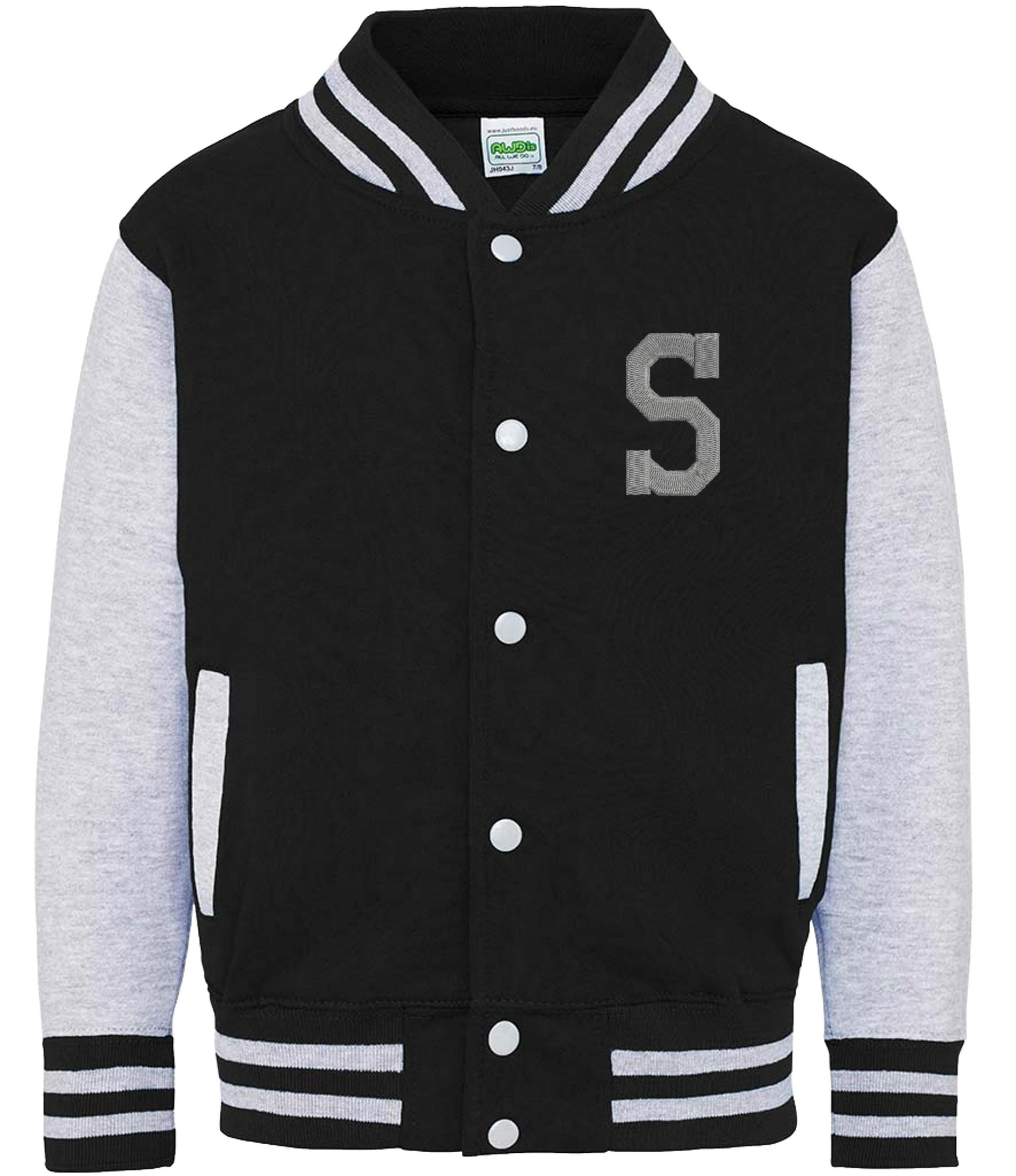 Embroidered Personalised Initial Adults Varsity Jacket Custom Name Letterman College Baseball