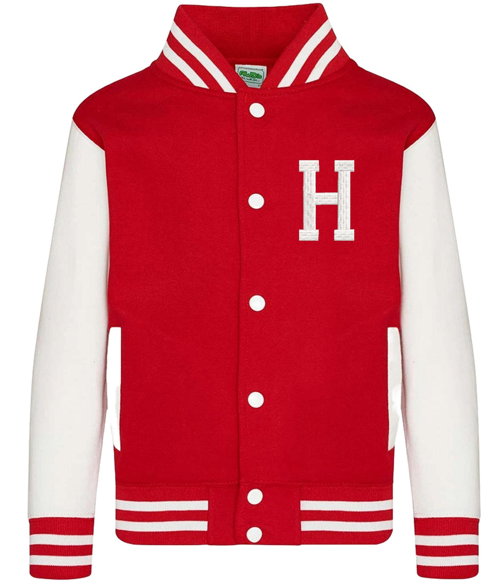 Embroidered Personalised Initial Adults Varsity Jacket Custom Name Letterman College Baseball