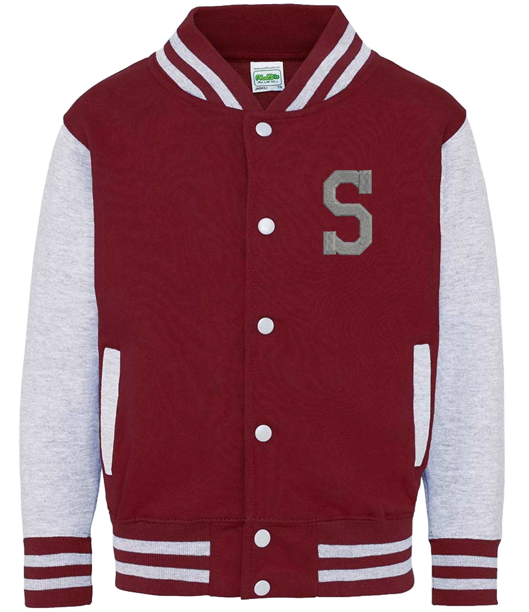 Embroidered Personalised Initial Adults Varsity Jacket Custom Name Letterman College Baseball