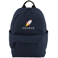 Embroidered Kids Space Rocket Personalised Name Small Backpack Boys Custom School Rucksack Nursery Bag