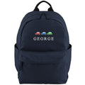 Embroidered Kids Cars Personalised Name Small Backpack Boys Custom School Rucksack Nursery Bag