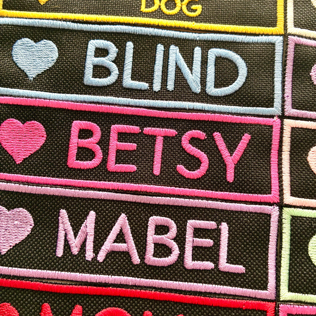 VELCRO® Patch To Fit Julius K9 Dog Harness Personalised Embroidered Custom Text Badge