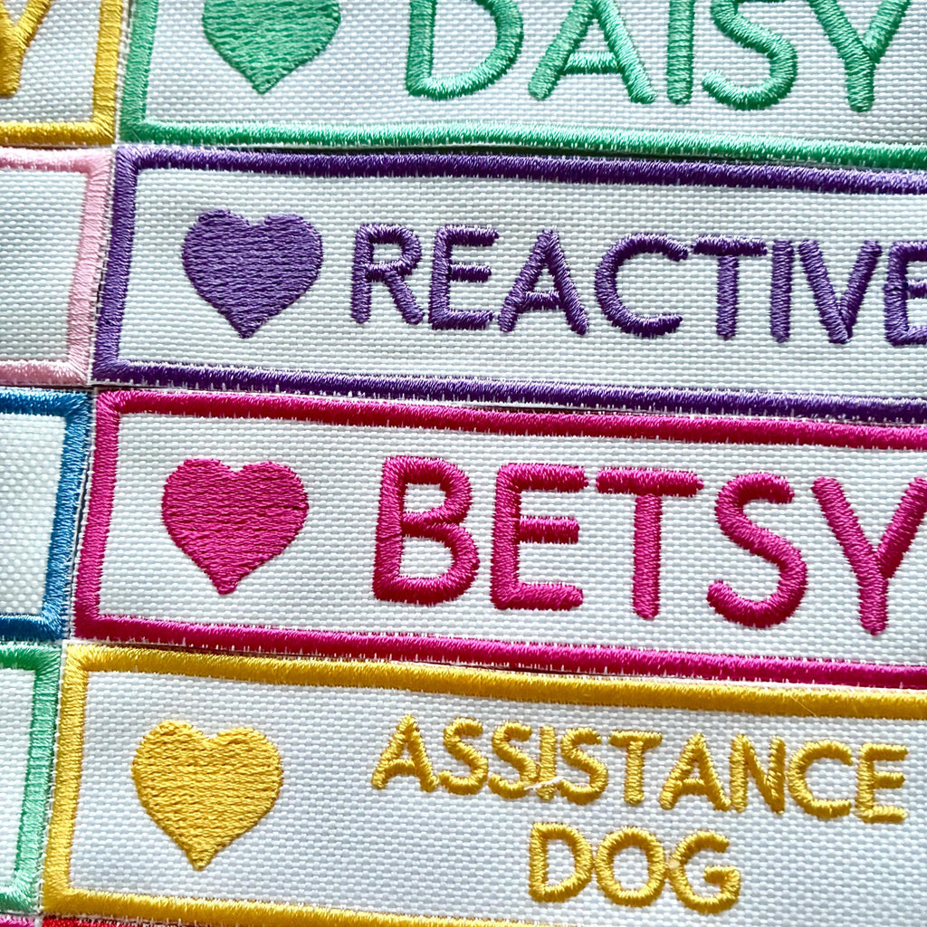 VELCRO® Patch To Fit Julius K9 Dog Harness Personalised Embroidered Custom Text Badge