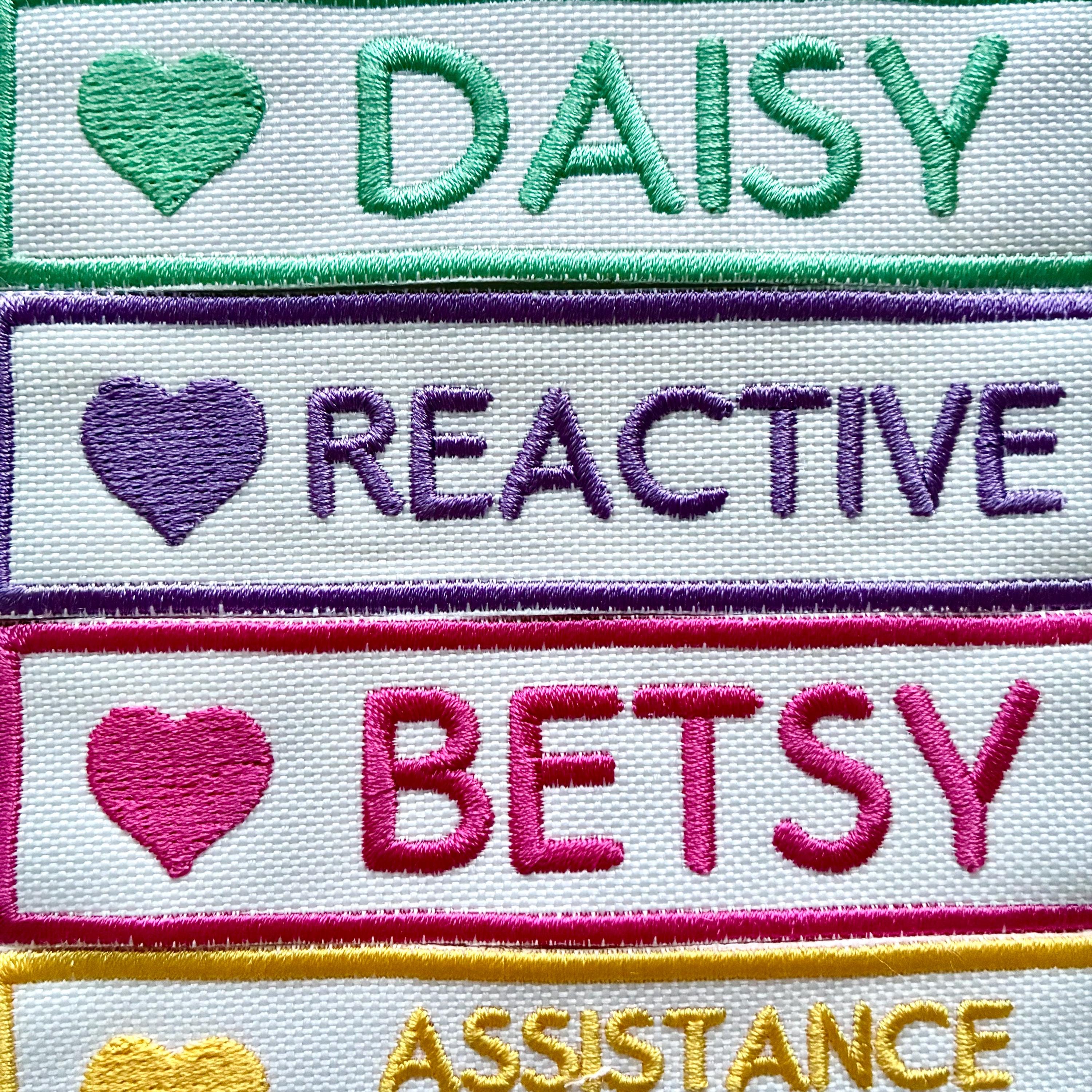 VELCRO® Patch To Fit Julius K9 Dog Harness Personalised Embroidered Custom Text Badge
