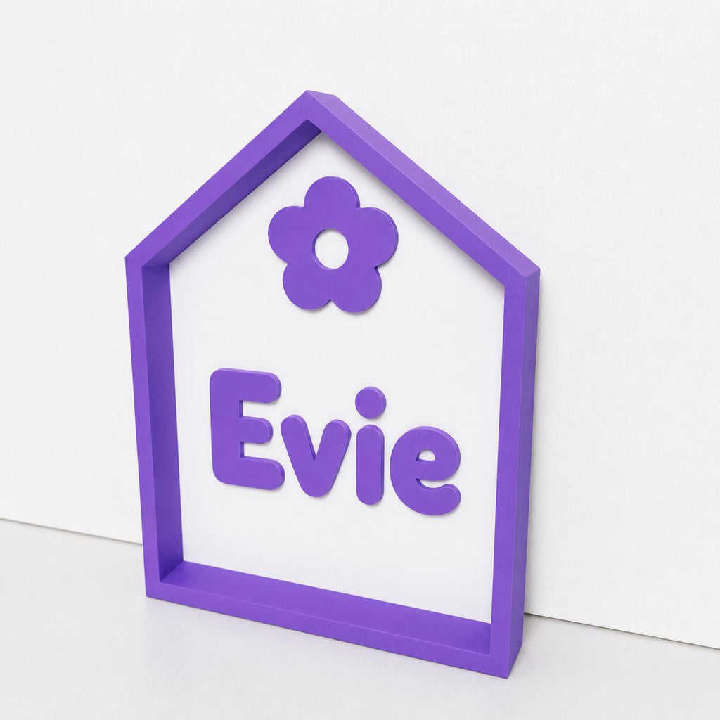 Personalised Freestanding House Sign Girls Name Bedroom Decoration Door Plaque