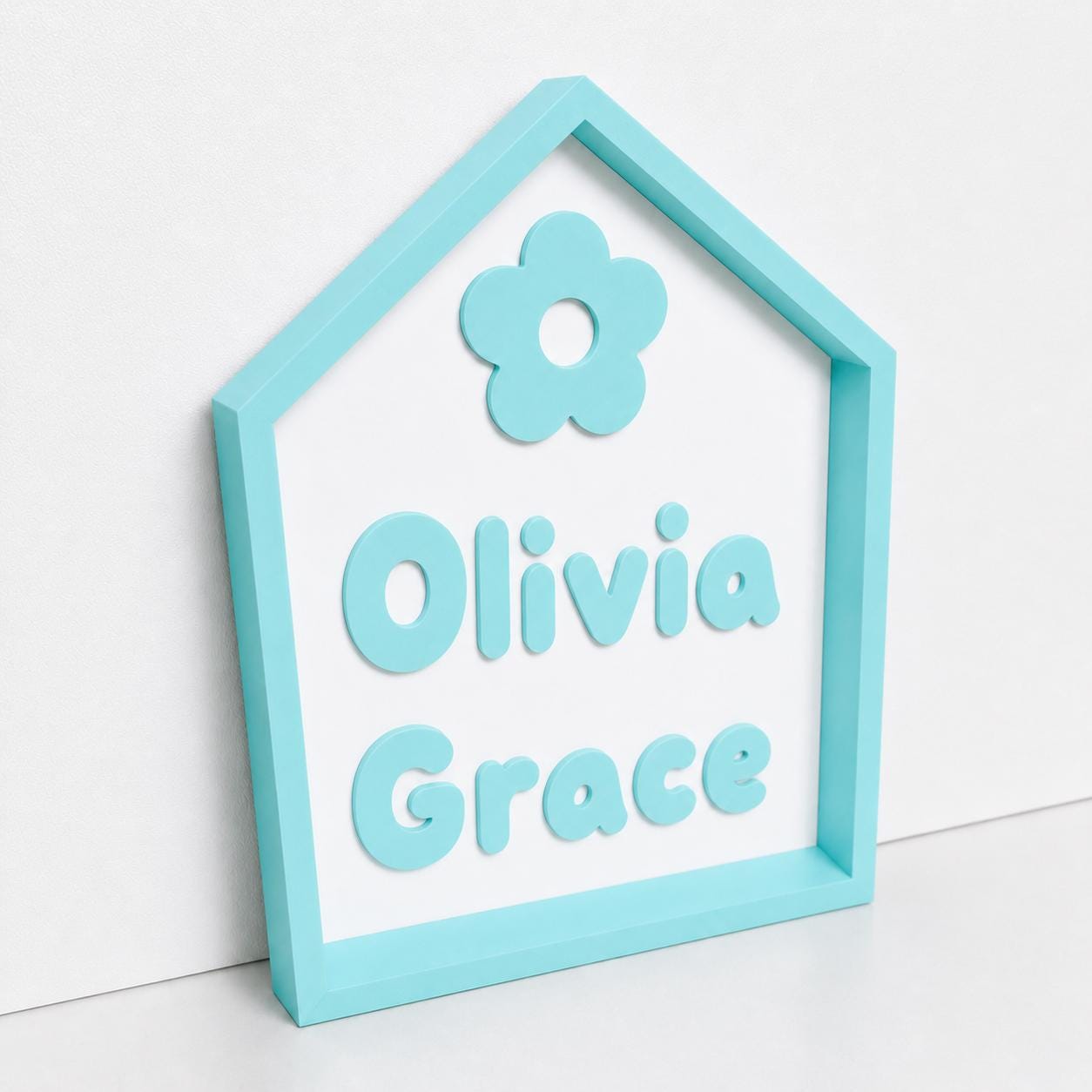 Personalised Freestanding House Sign Girls Name Bedroom Decoration Door Plaque