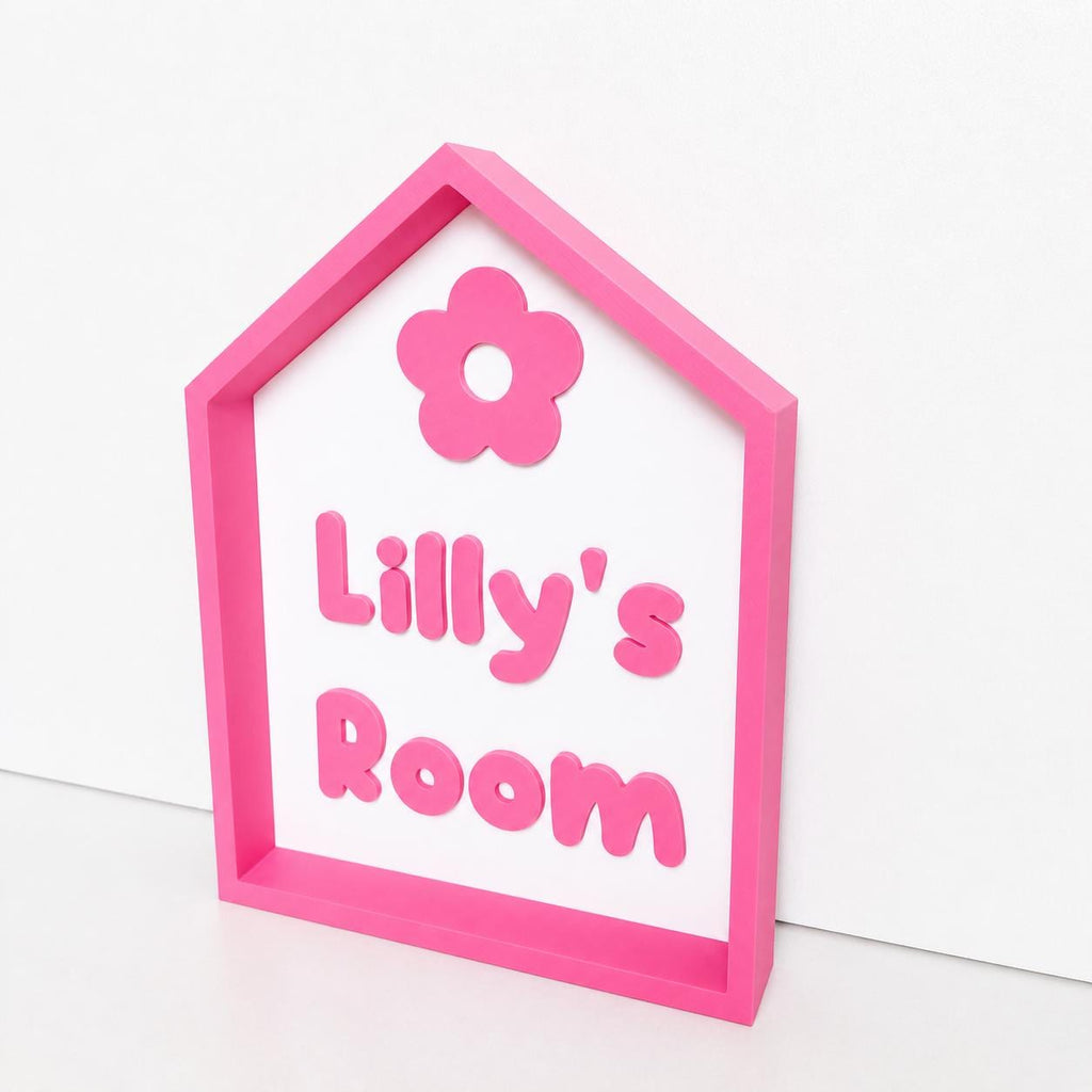 Personalised Freestanding House Sign Girls Name Bedroom Decoration Door Plaque