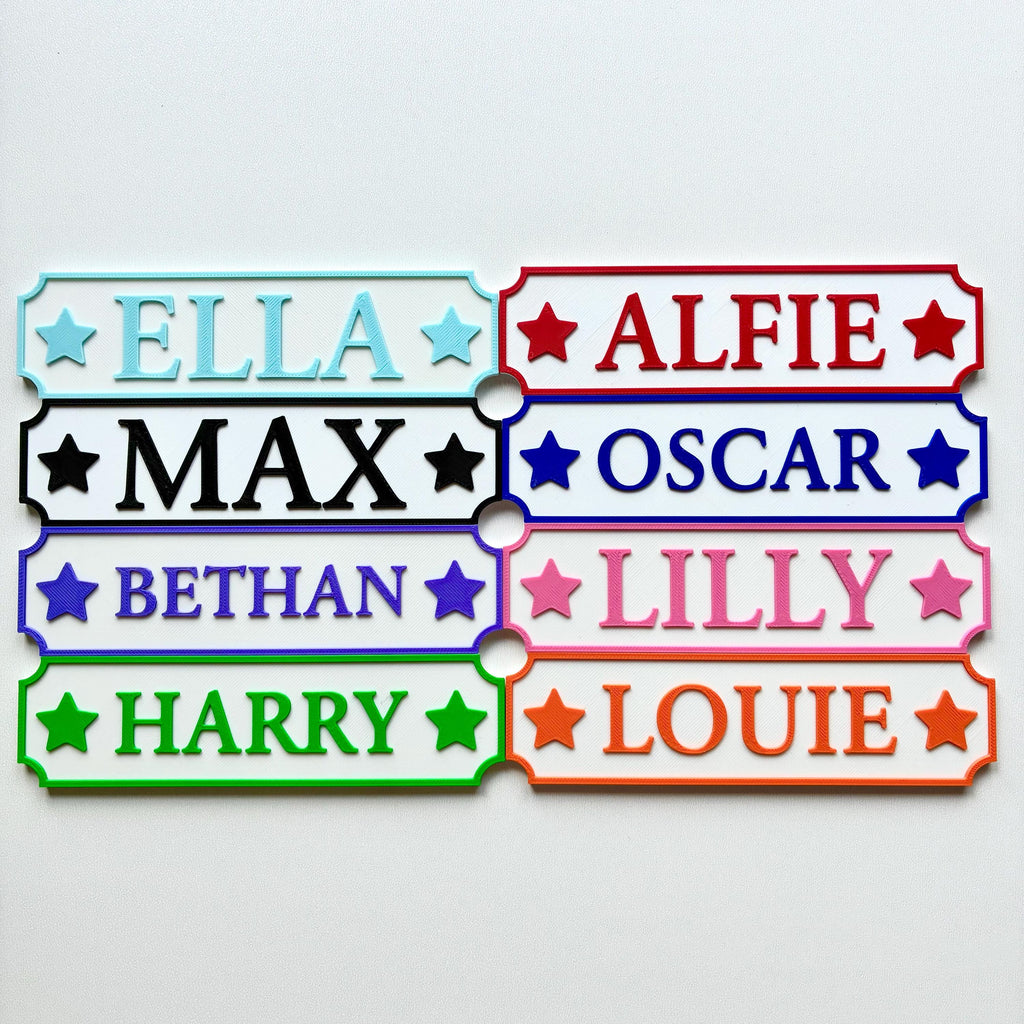 Personalised Kids Name Door Sign – Custom Girls Boys Bedroom Decoration Plate