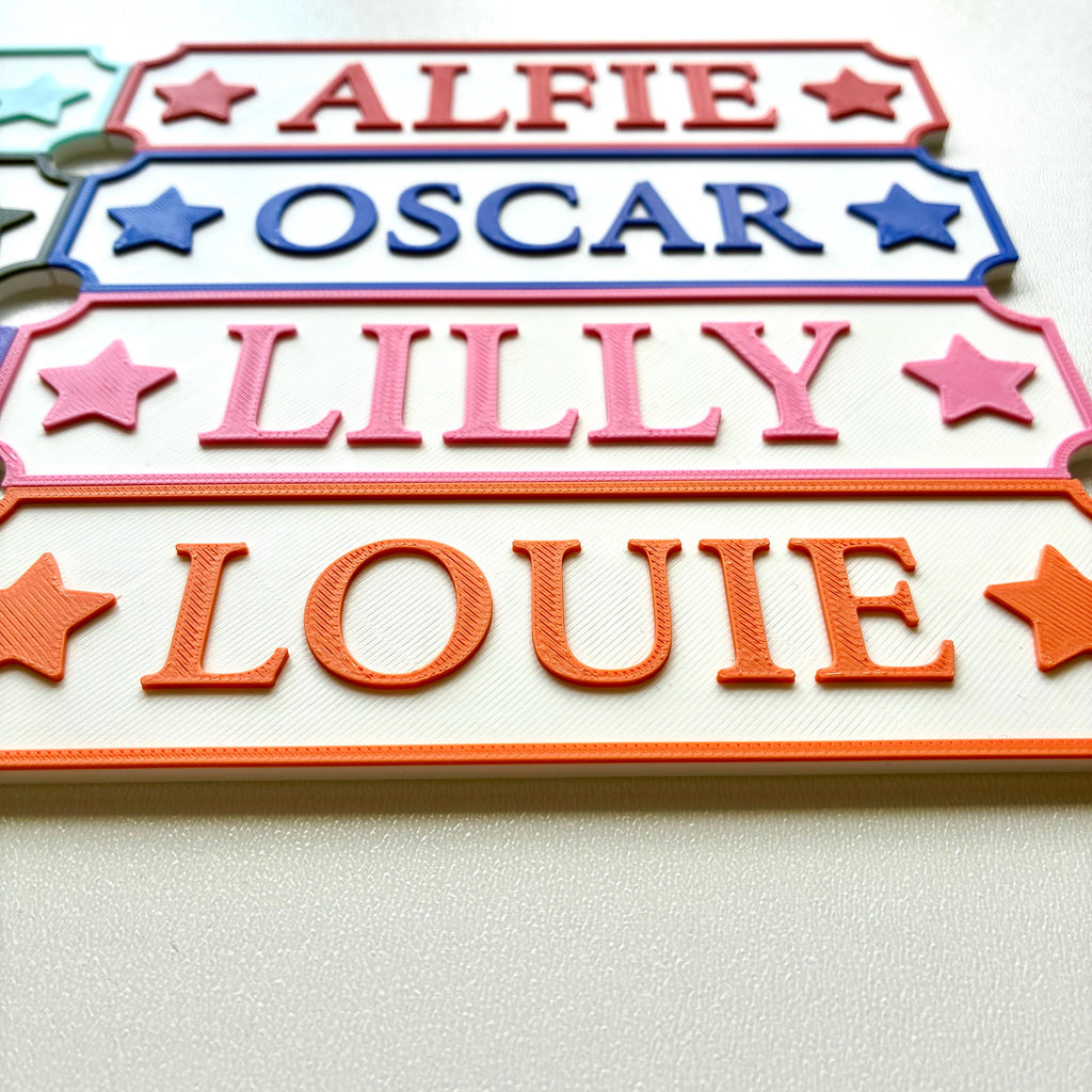 Personalised Kids Name Door Sign – Custom Girls Boys Bedroom Decoration Plate