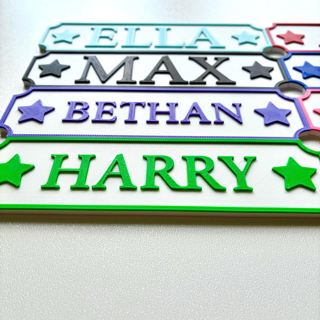 Personalised Kids Name Door Sign – Custom Girls Boys Bedroom Decoration Plate
