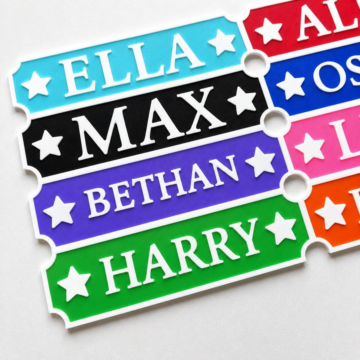 Personalised Kids Name Door Sign – Custom Girls Boys Bedroom Decoration Plate
