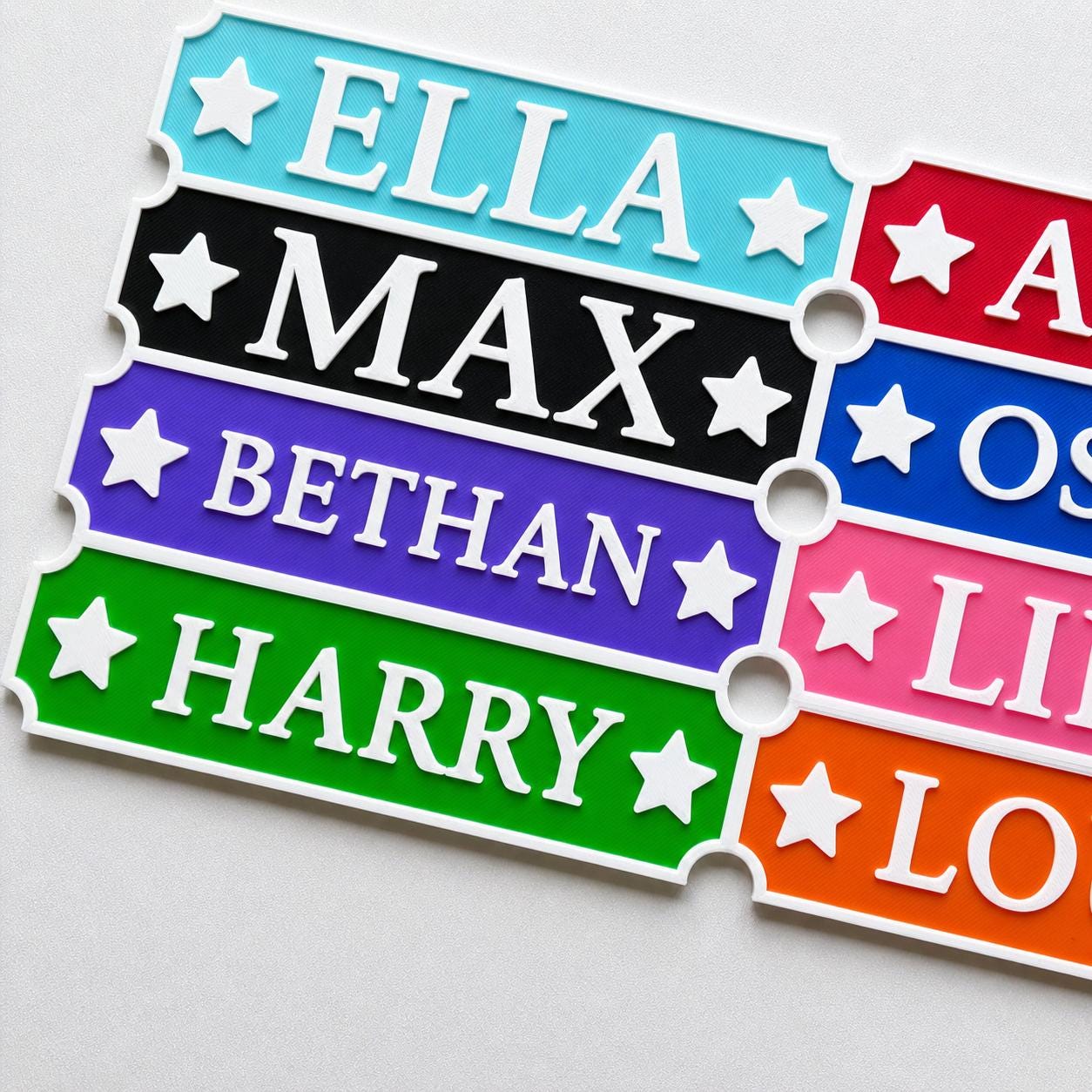 Personalised Kids Name Door Sign – Custom Girls Boys Bedroom Decoration Plate