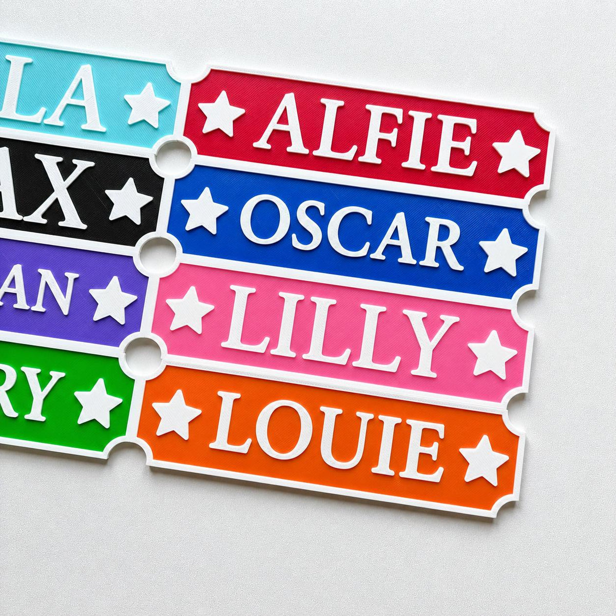 Personalised Kids Name Door Sign – Custom Girls Boys Bedroom Decoration Plate