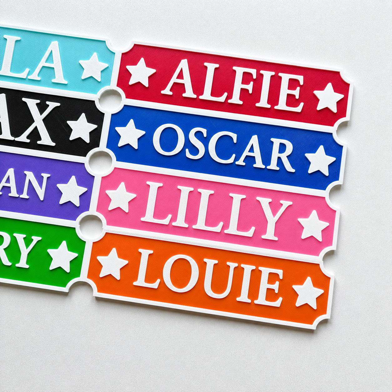 Personalised Kids Name Door Sign – Custom Girls Boys Bedroom Decoration Plate